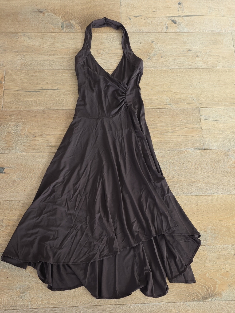 Vintage 2004 Collection Michael Kors Chocolate Brown Halter Dress Size 6
